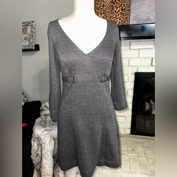 Max Studio Dresses & Skirts - MAX STUDIO Jersey Knit Gray Fitted Dress Size Small